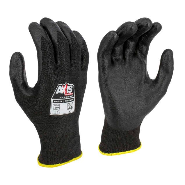 Radians Axis Touchscreen Cut Protection Level A2 Work Glove (#RWG532)