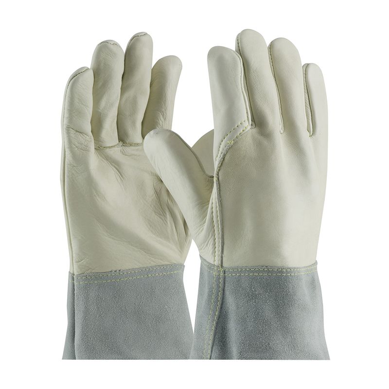 PIP Top Grain Cowhide Leather Mig Tig Welder's Glove with Kevlar Stitching - Split Leather Band Top  (#75-2022)