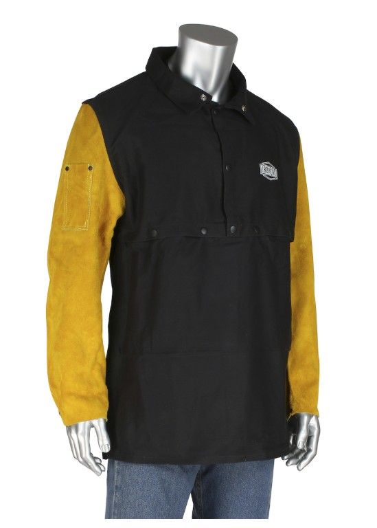 Ironcat Combination FR Cotton / Leather Cape Sleeve with Apron (#8051) Ironcat Combination FR Cotton / Leather Cape Sleeve with Apron (#8051)