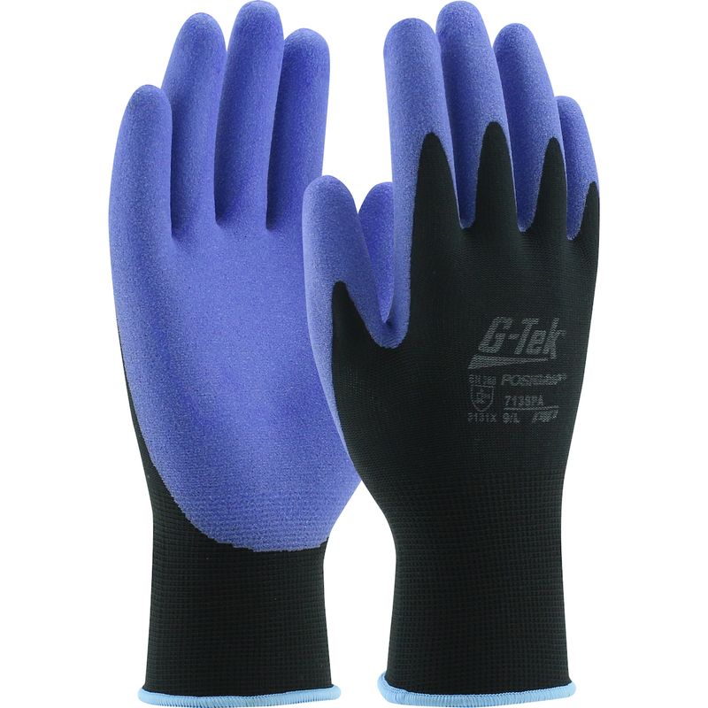 G-Tek® PosiGrip® Seamless Knit Nylon Glove with Air-Infused PVC Coating on Palm & Fingers (#713SPA)