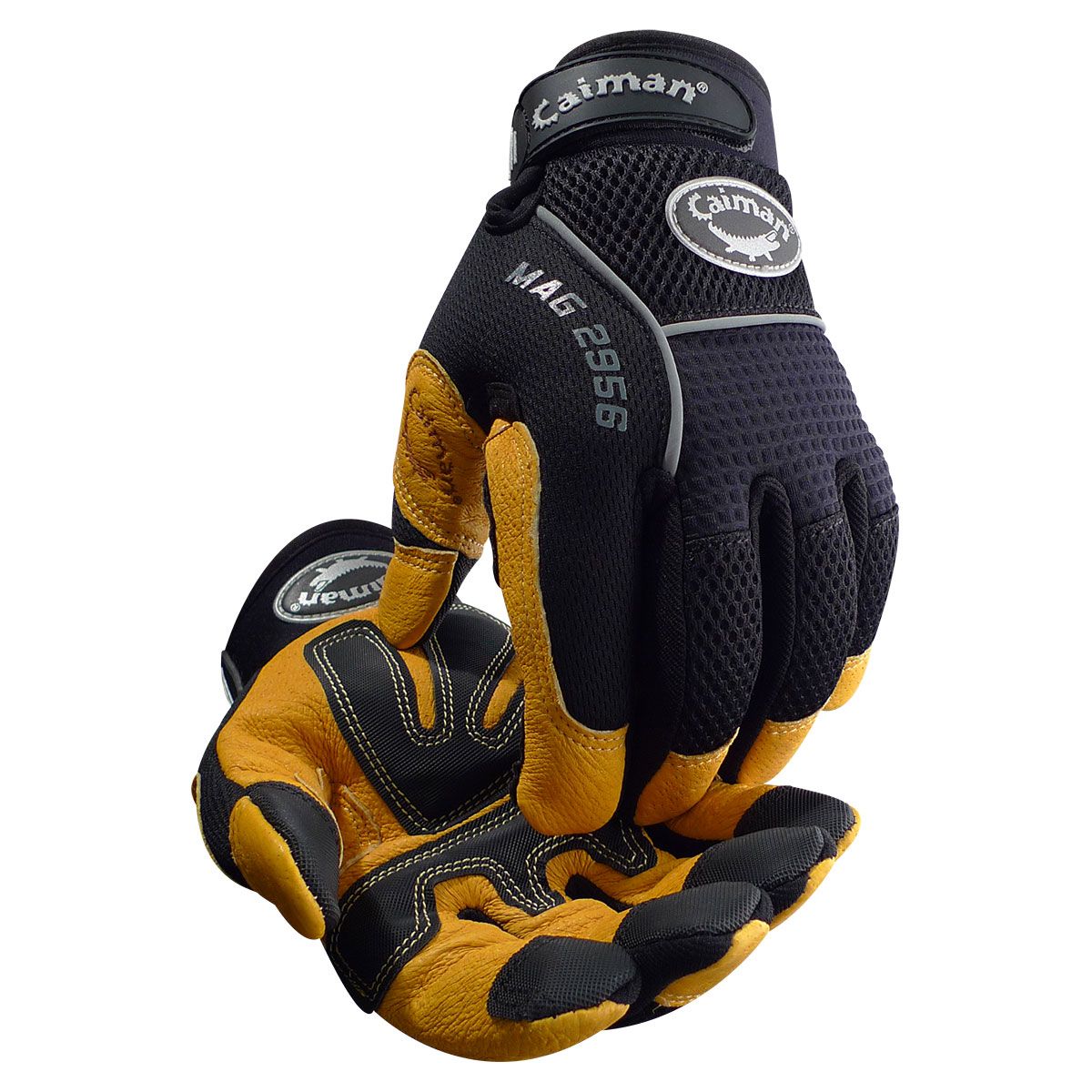 Caiman® MAG™ Multi-Activity Glove with Goat Grain Leather Palm and Black AirMesh™ Back - Reinforced Palm Patches - Touchscreen (#2956)
