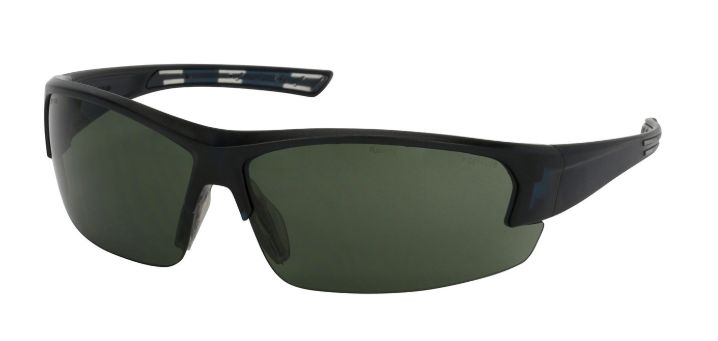 Xtricate Semi-Rimless Safety Glasses with Dark Blue Frame, Green Lens and FogLess 3Sixty Coating  (#250-59-0521)