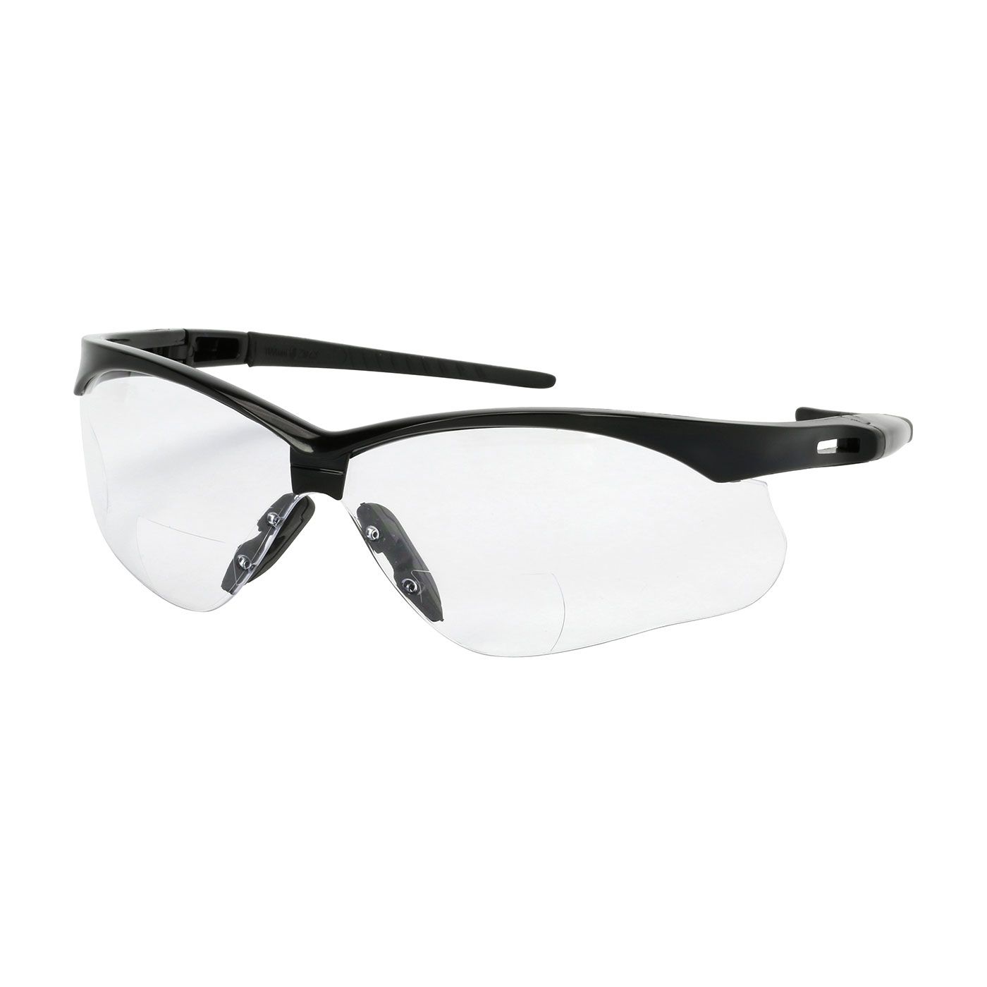 Anser Semi-Rimless Safety Readers with Black Frame, Clear Lens and Anti-Scratch / Anti-Fog Coating, 2.50 Diopter  (#250-AN-11125)