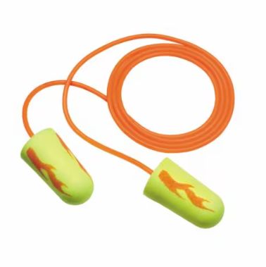 3M E-A-Rsoft Yellow Neon Blasts Earplugs, corded (#311-1252)