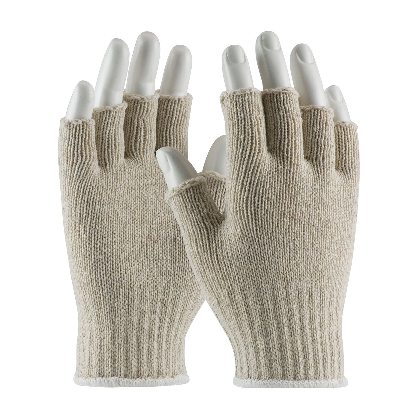PIP Medium Weight Seamless Knit Cotton/Polyester Glove - Natural with Half-Finger (#35-C119) PIP Medium Weight Seamless Knit Cotton/Polyester Glove - Natural with Half-Finger (#35-C119)
