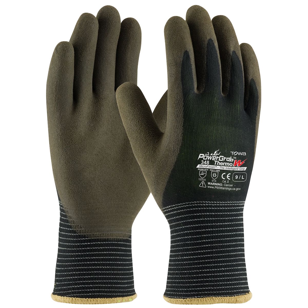 PowerGrab™ Thermo W Seamless Knit Polyester Glove with Acrylic Liner and Latex MicroFinish Grip on Palm & Fingers (#41-1430)