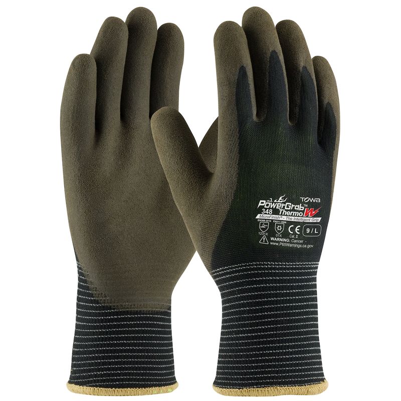 PowerGrab™ Thermo W Seamless Knit Polyester Glove with Acrylic Liner and Latex MicroFinish Grip on Palm & Fingers (#41-1430)