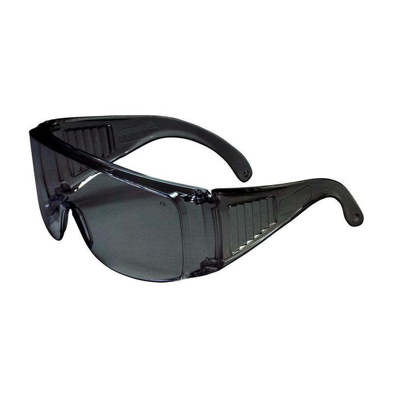 The Scout OTG Rimless Safety Glasses with Gray Temple, Gray Lens and Anti-Scratch Coating  (#250-99-0901)