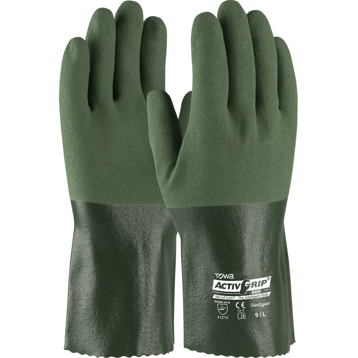 ActivGrip Nitrile Coated Glove with Cotton Liner and MicroFinish Grip - 12 ActivGrip Nitrile Coated Glove with Cotton Liner and MicroFinish Grip - 12" (#56-AG566)