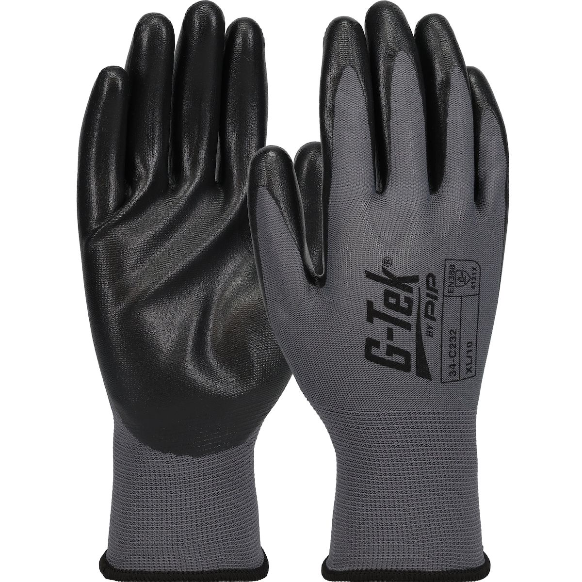 G-Tek® Seamless Knit Nylon Glove with Nitrile Coated Foam Grip on Palm & Fingers (#34-C232) G-Tek® Seamless Knit Nylon Glove with Nitrile Coated Foam Grip on Palm & Fingers (#34-C232)