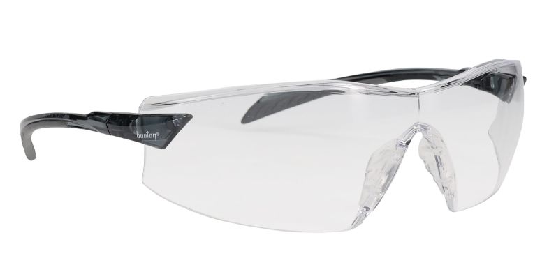 Radar Rimless Safety Glasses with Gray Temple, Clear Lens and Anti-Scratch / Anti-Fog Coating  (#250-45-0020)