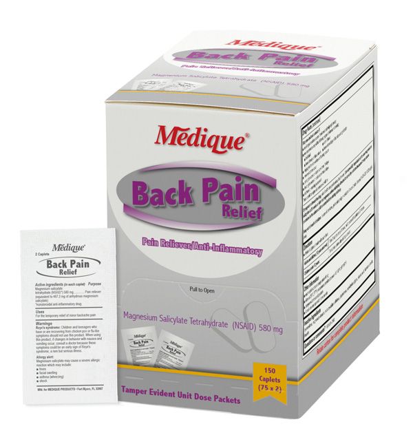 Back Pain Relief, 80/bx (#07480)