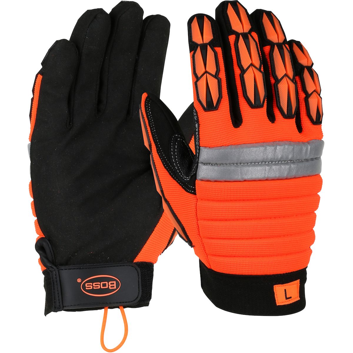 Boss® Miners' Mechanic Synthetic Leather Palm with Foam Padded Back and Finger TPR Impact Protection (#1JM400) Boss® Miners' Mechanic Synthetic Leather Palm with Foam Padded Back and Finger TPR Impact Protection (#1JM400)