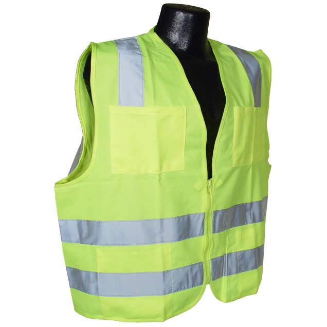 Standard Class 2 Vest, Hi-Viz Green Solid (#SV8GS) Standard Class 2 Vest, Hi-Viz Green Solid (#SV8GS)