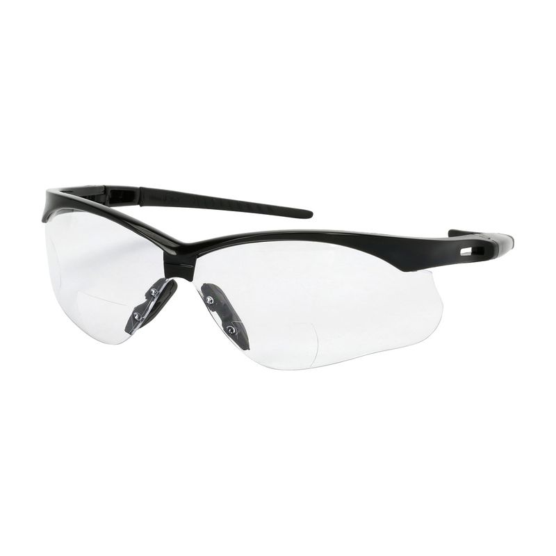 Anser Semi-Rimless Safety Readers with Black Frame, Clear Lens and Anti-Scratch / Anti-Fog Coating, 1.50 Diopter  (#250-AN-11115)