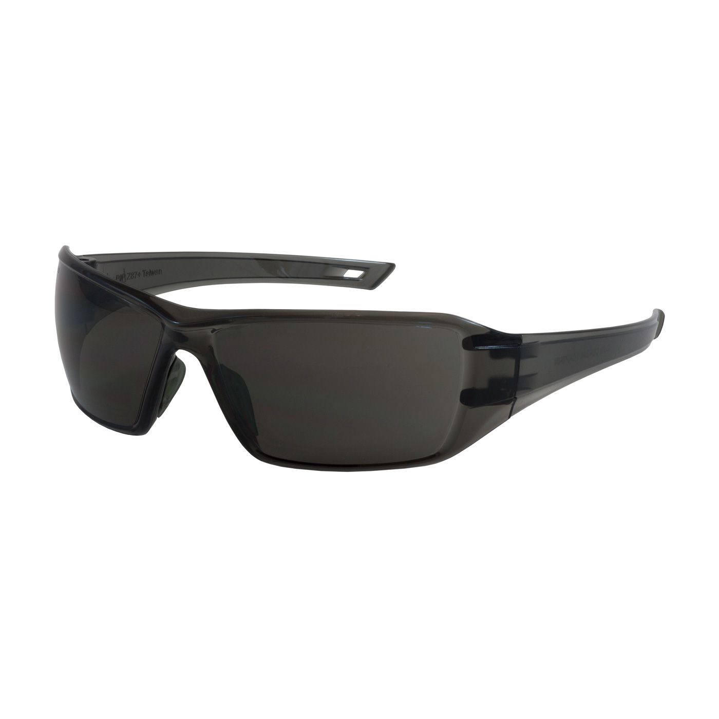 Captain Rimless Safety Glasses with Gray Temple, Gray Lens and Anti-Scratch / FogLess 3Sixty™ Coating  (#250-46-0521)
