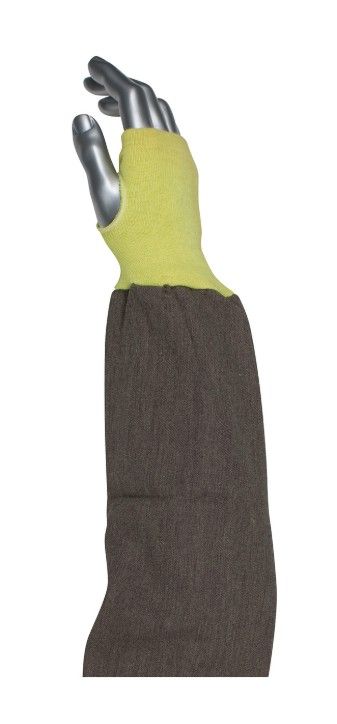 Kut Gard FR Viscose / Kevlar Blended Sleeve with Blue/Gold Elastic End and Thumb Hole (#10-K46) Kut Gard FR Viscose / Kevlar Blended Sleeve with Blue/Gold Elastic End and Thumb Hole (#10-K46)