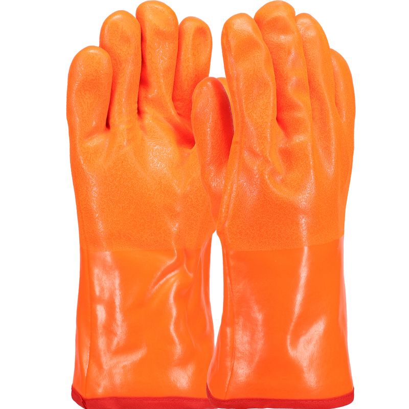 PIP® PVC Dipped Glove with Insulated Foam Liner and Rough Finish - 12" Length (#1027ORF)