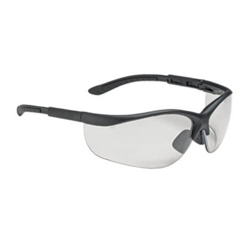 Hi-Voltage AC Semi-Rimless Safety Glasses with Black Frame, Clear Lens and Anti-Scratch / Anti-Fog Coating  (#250-21-0420)