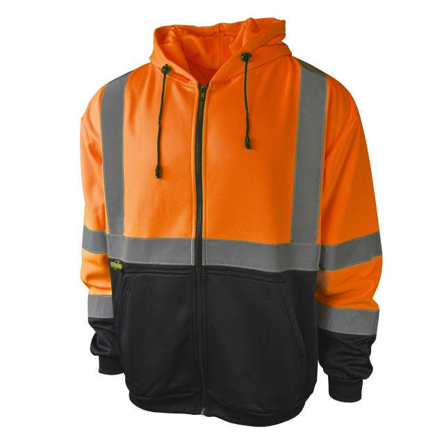 Class 3 Color Blocked Hooded Sweatshirt, orange (#SJ01B-3ZOS) Class 3 Color Blocked Hooded Sweatshirt, orange (#SJ01B-3ZOS)