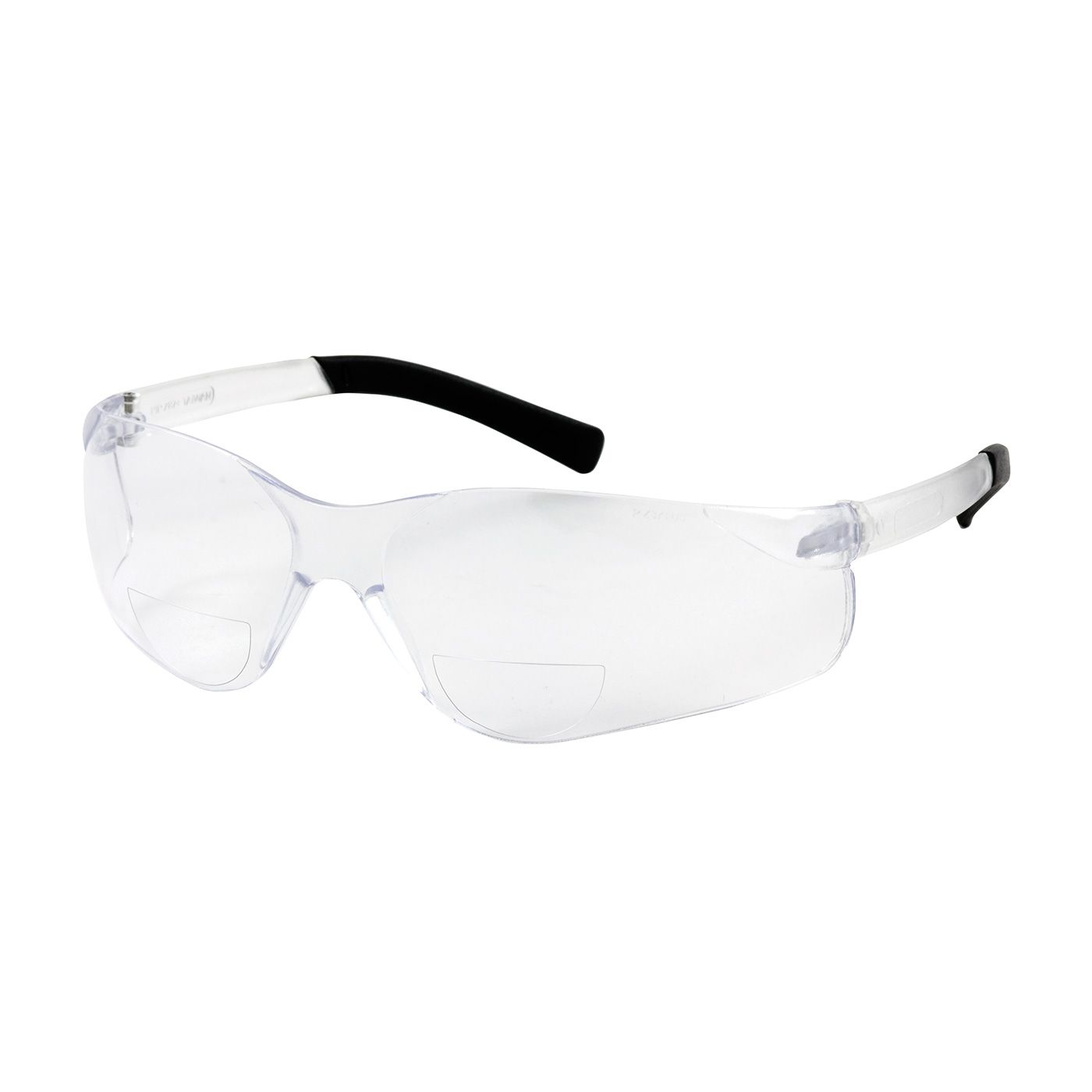 Zenon Z13R Rimless Safety Readers with Clear Temple, Clear Lens and Anti-Scratch Coating, 1.75 Diopter  (#250-26-0017)