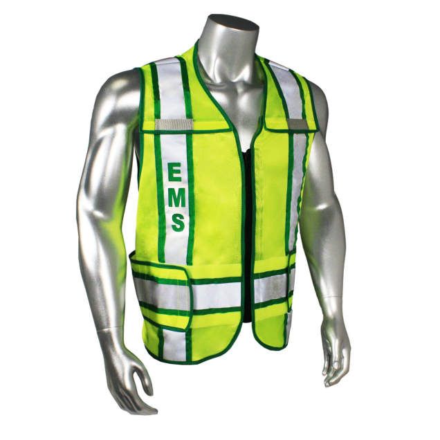 Breakaway Contrast EMS Safety Vest, Green Trim (#LHV-207-3G-EMS) Breakaway Contrast EMS Safety Vest, Green Trim (#LHV-207-3G-EMS)
