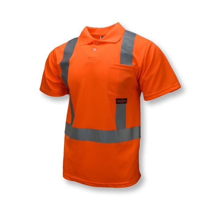 Class 2 Hi-Viz Safety Short Sleeve Polo, orange (#ST12-2POS) Class 2 Hi-Viz Safety Short Sleeve Polo, orange (#ST12-2POS)