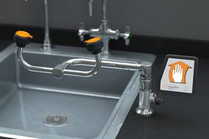 Guardian Eyewash, Deck Mounted, 90° Swivel, Right Hand Mounting (#G1806) Guardian Eyewash, Deck Mounted, 90° Swivel, Right Hand Mounting (#G1806)