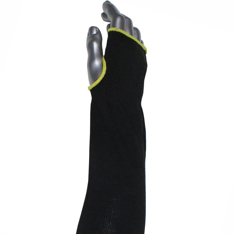 Kut Gard® Single-Ply ATA® / Modacrylic Blended Sleeve with Thumb Hole (#S10ATAFR/5BK-ES6-T)