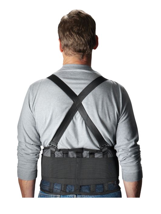 PIP Black Mesh Back Support Belt  (#290-440)