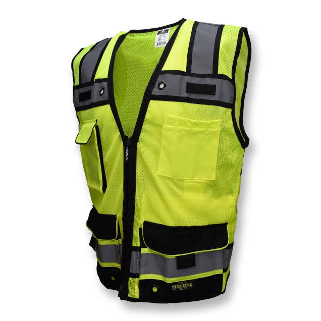 Class 2 Heavy Duty Contractor Surveyor Vest, Hi-Viz Green (#SV65-2ZGM) Class 2 Heavy Duty Contractor Surveyor Vest, Hi-Viz Green (#SV65-2ZGM)