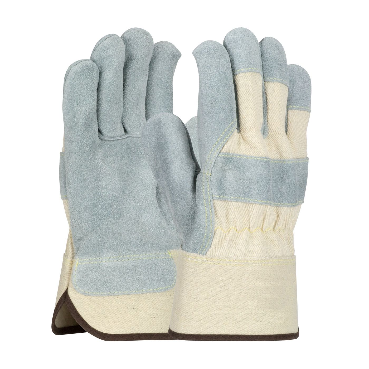 PIP Select Split Cowhide Leather Palm Glove with Canvas Back - Duck Safety Cuff (#500DC) PIP Select Split Cowhide Leather Palm Glove with Canvas Back - Duck Safety Cuff (#500DC)