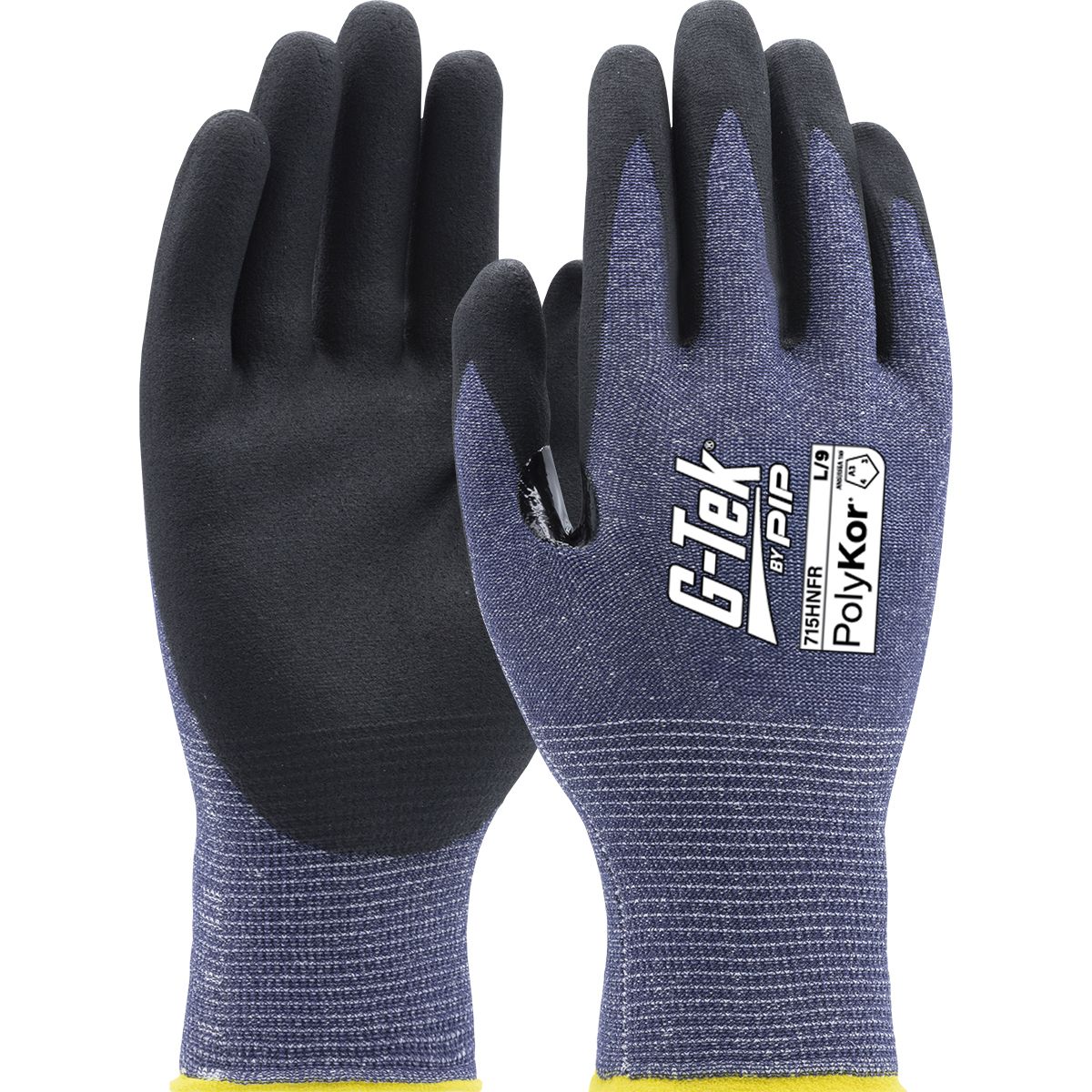 G-Tek® PolyKor® Seamless Knit A3 Polykor Blended Glove with Foam Nitrile Coated Grip on Palm & Fingers - Touchscreen (#715HNFR)
