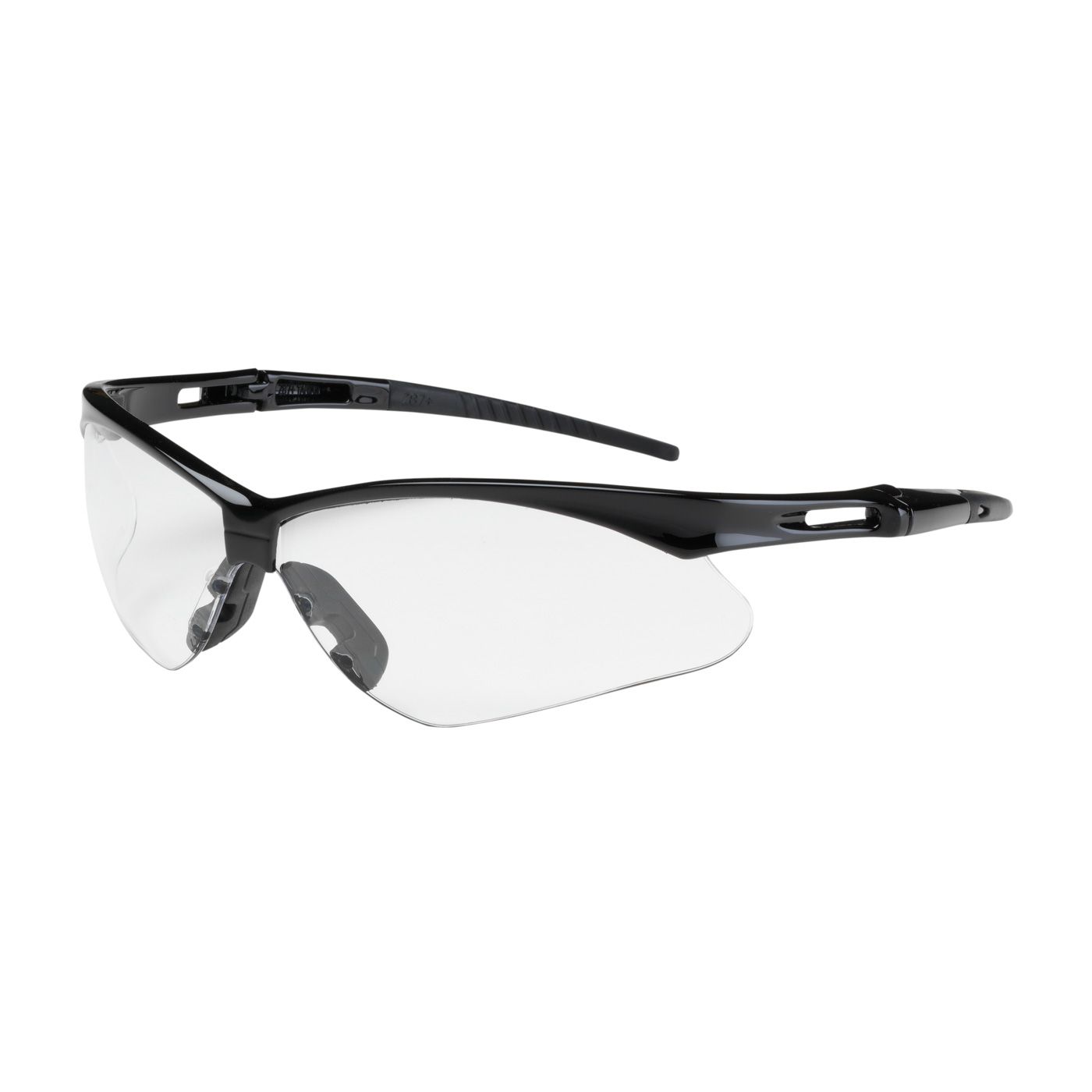 Anser Semi-Rimless Safety Glasses with Black Frame, Clear Lens and Anti-Scratch / Anti-Fog Coating  (#250-AN-10111)