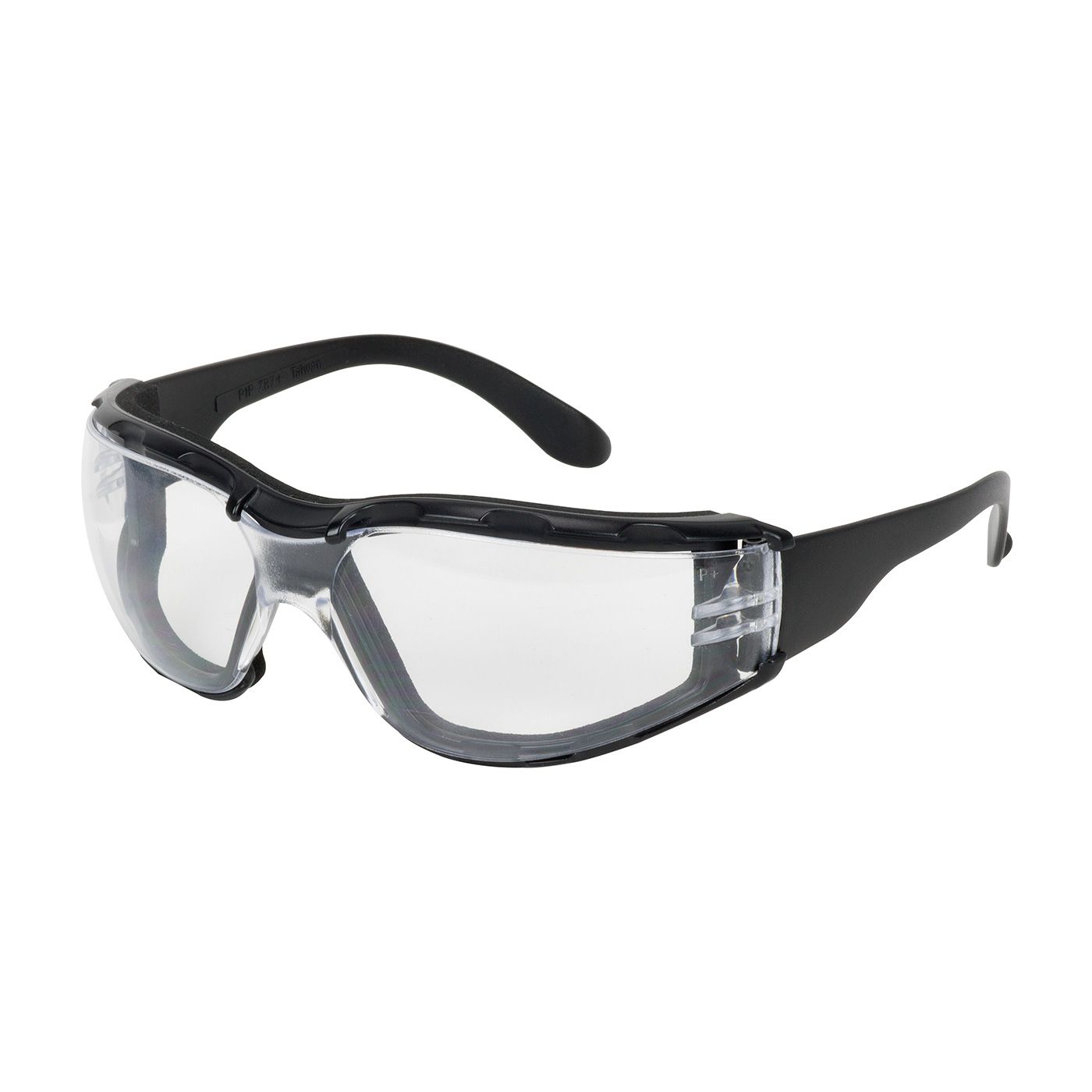 Zenon Z12 Foam Rimless Safety Glasses with Black Temple, Clear Lens, Foam Padding and Anti-Scratch / Anti-Fog Coating  (#250-01-F020)