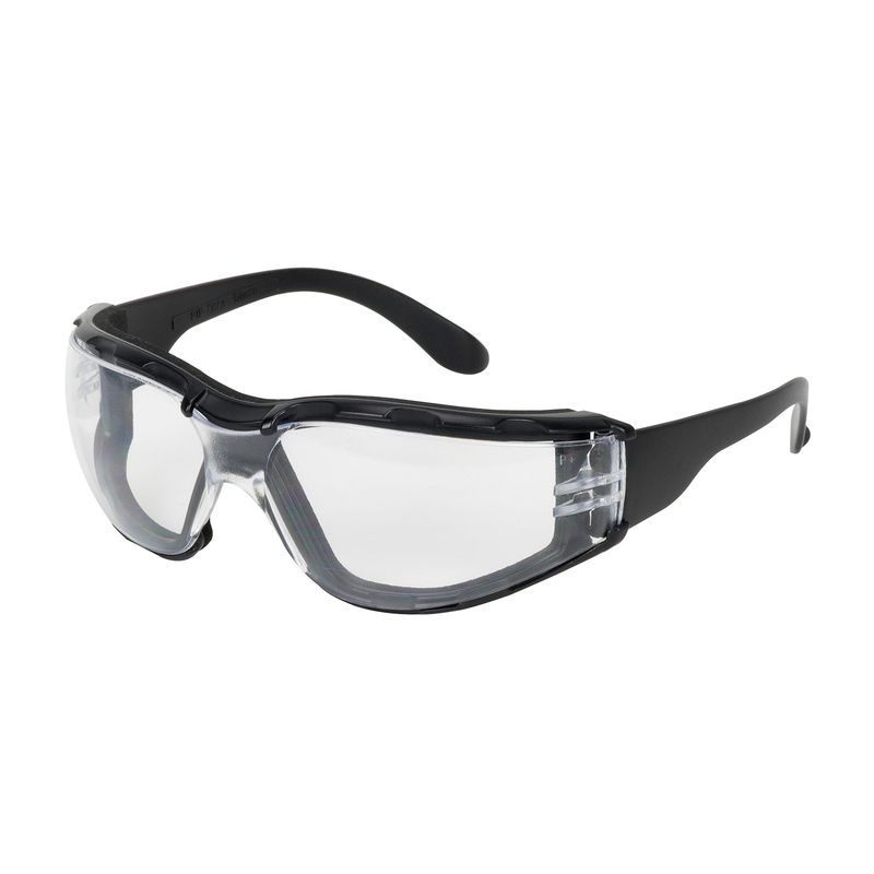Zenon Z12 Foam Rimless Safety Glasses with Black Temple, Clear Lens, Foam Padding and Anti-Scratch / Anti-Fog Coating  (#250-01-F020)