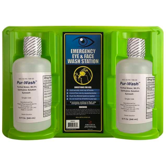 Radians Personal Eyewash Station, double 32oz. bottles (#REW32D)