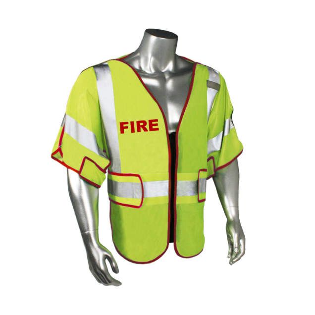 Breakaway Class 3 Fire Safety Vest, Red Trim (#LHV-PS3-DSZR-FR) Breakaway Class 3 Fire Safety Vest, Red Trim (#LHV-PS3-DSZR-FR)