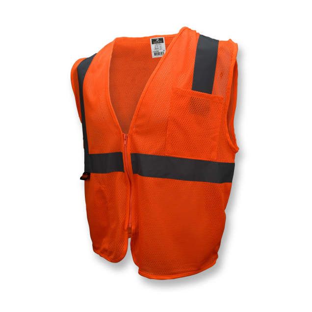 Economy Type R Class 2 Mesh Safety Vest w/Zipper, orange (#SV2ZOM)
