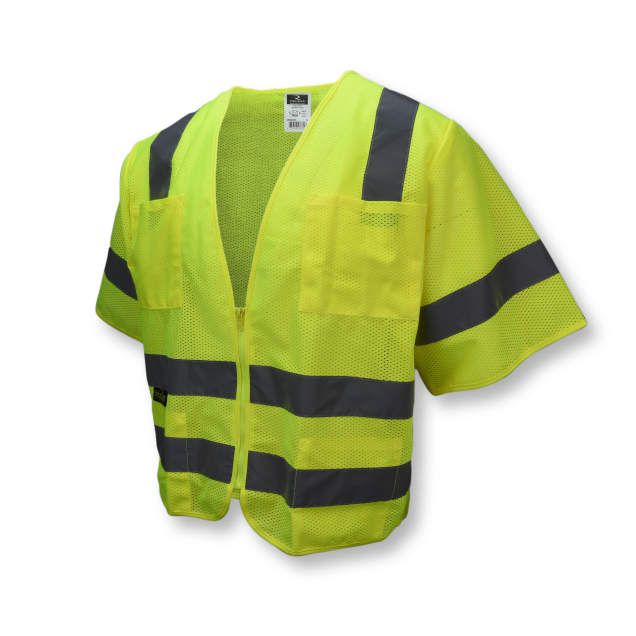 Standard Class 3 Vest, Hi-Viz Green Mesh (#SV83GM) Standard Class 3 Vest, Hi-Viz Green Mesh (#SV83GM)