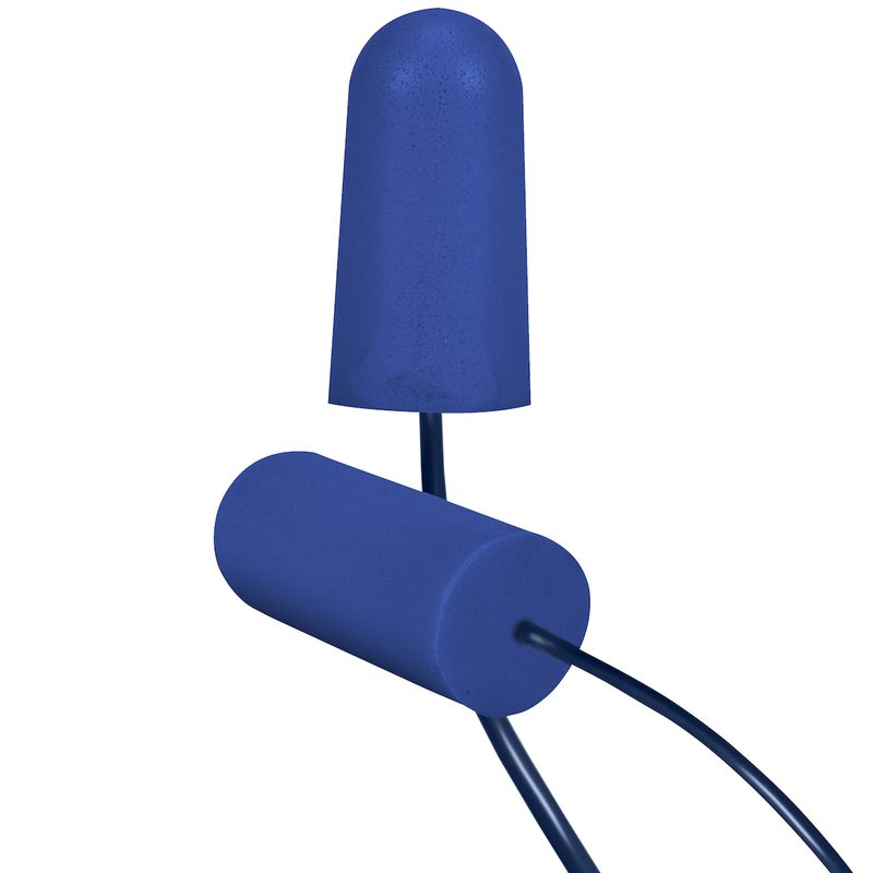 Food Pro Bullet Plus Metal Detectable Soft Polyurethane Foam Corded Ear Plugs - 33 NRR  (#267-HPF810D)