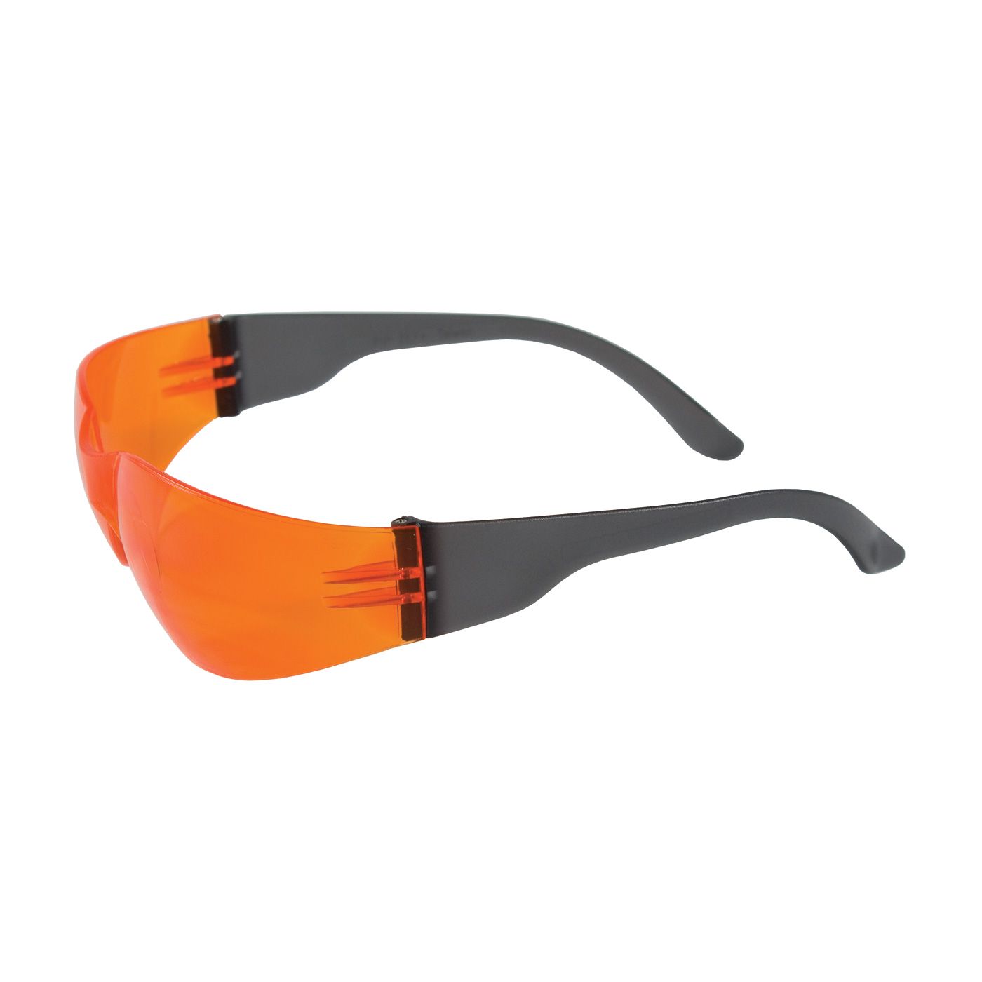 Zenon Z12 Rimless Safety Glasses with Black Temple, Orange Lens and Anti-Scratch Coating  (#250-01-0004)