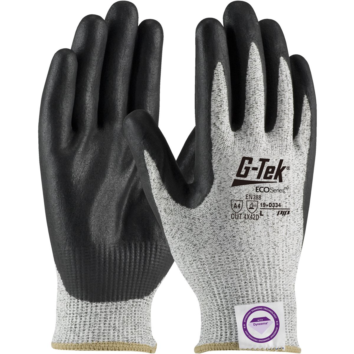 G-Tek® ECO Series™ Seamless Knit Dyneema® Phoenix Blended Glove with Nitrile Coated Foam Grip on Palm & Fingers (#19-D334)