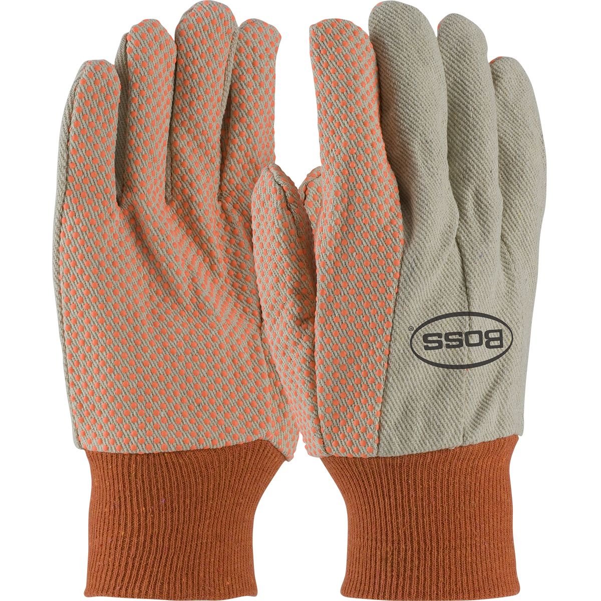 PIP Premium Grade Cotton Canvas Glove with PVC Dotted Grip on Palm, Thumb and Index Finger - 10 oz. (#91-910PDO) PIP Premium Grade Cotton Canvas Glove with PVC Dotted Grip on Palm, Thumb and Index Finger - 10 oz. (#91-910PDO)