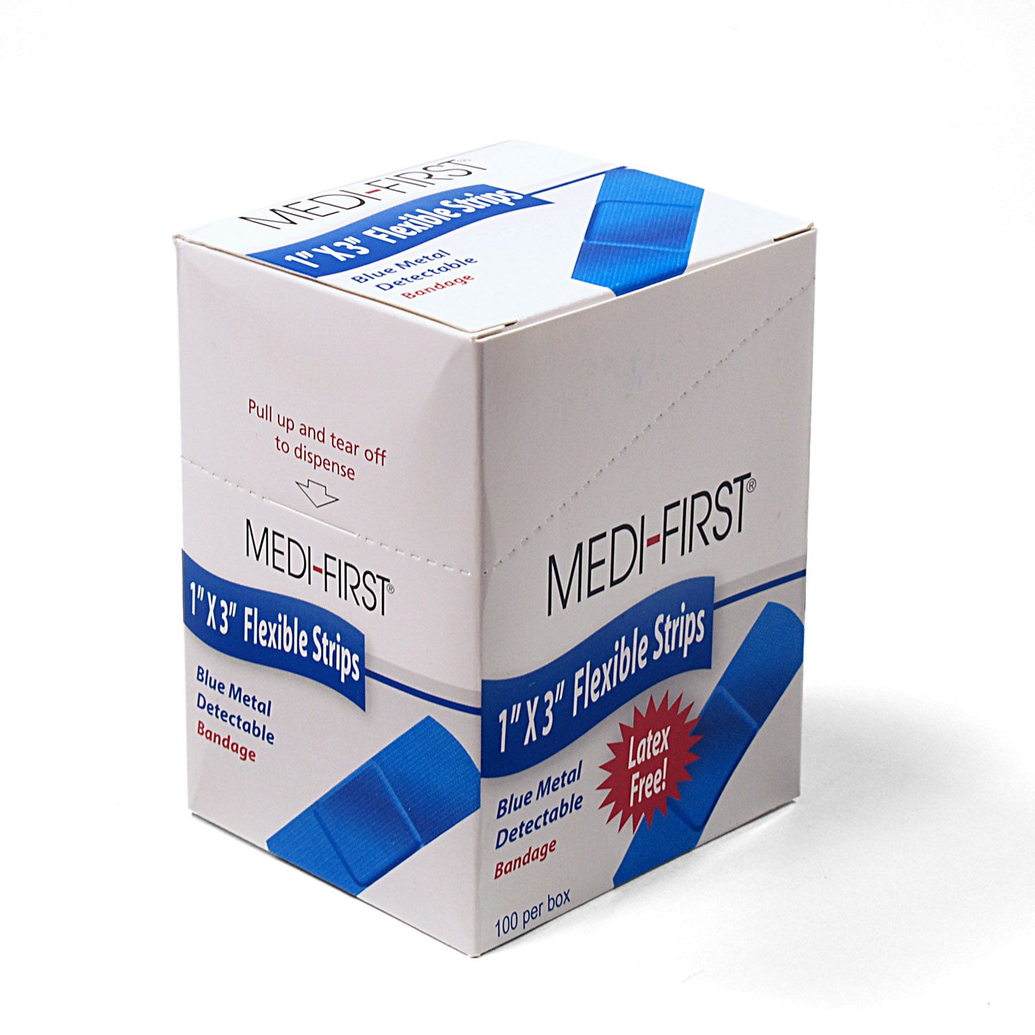Blue Metal Detectable Flexible Strip Bandage (#68033) Blue Metal Detectable Flexible Strip Bandage (#68033)