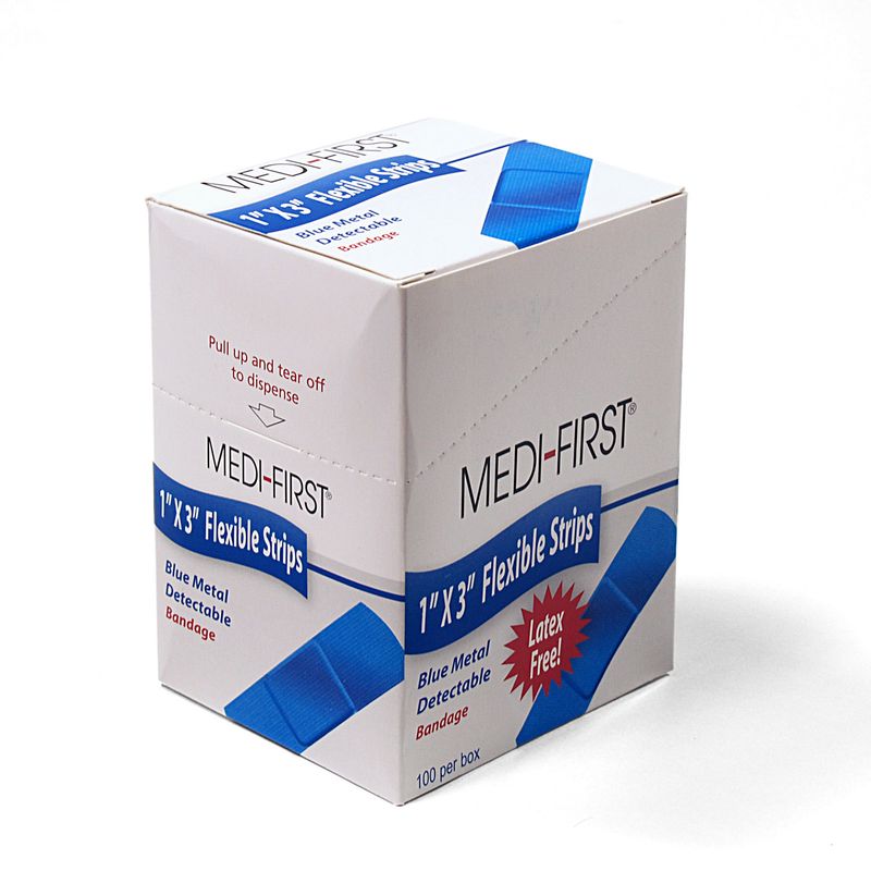 Blue Metal Detectable Flexible Strip Bandage (#68033)