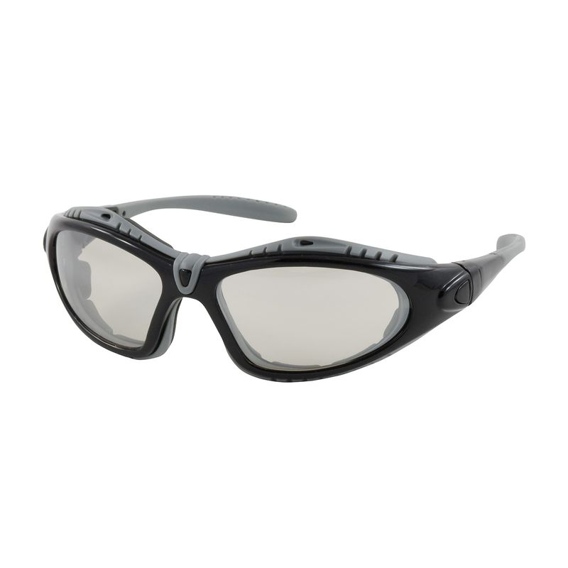 Fuselage Full Frame Safety Glasses with Black Frame, Foam Padding, I/O Lens and Anti-Scratch / Anti-Fog Coating  (#250-50-0422)