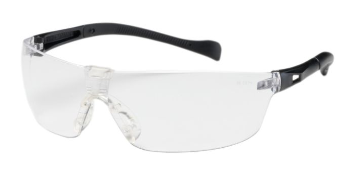 Monteray II Rimless Safety Glasses with Black Temple, Clear Lens and Anti-Scratch Coating  (#250-MT-10070)