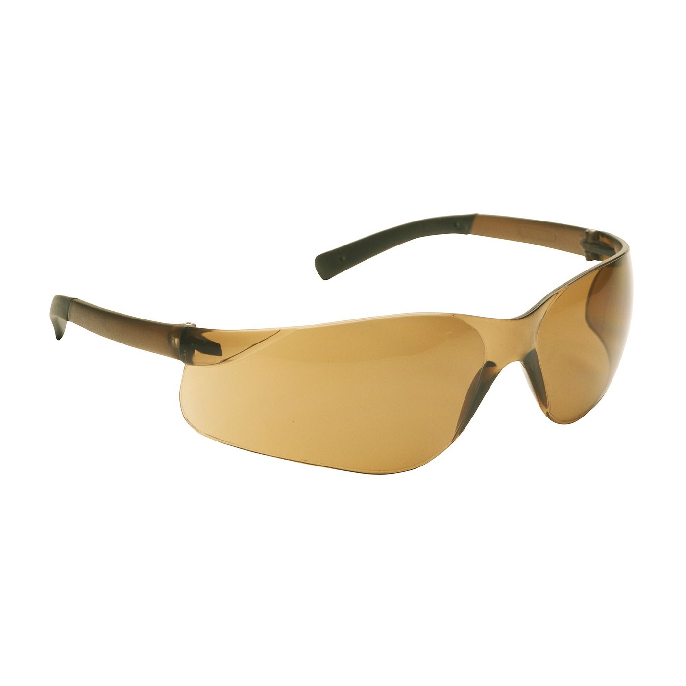 Zenon Z13 Rimless Safety Glasses with Dark Brown Temple, Dark Brown Lens and Anti-Scratch Coating  (#250-06-5504)