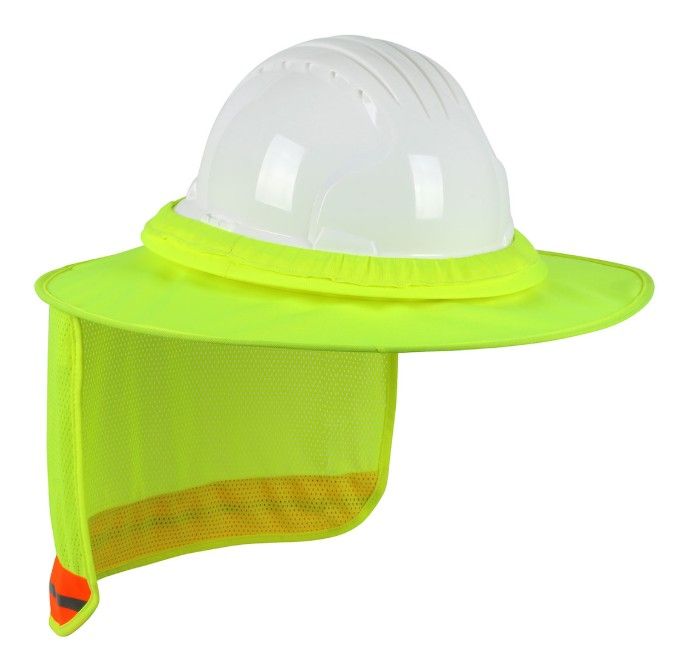 EZ-Cool FR Treated Hi-Vis Full Brim Hard Hat Visor with Neck Shade (#396-851FR) EZ-Cool FR Treated Hi-Vis Full Brim Hard Hat Visor with Neck Shade (#396-851FR)